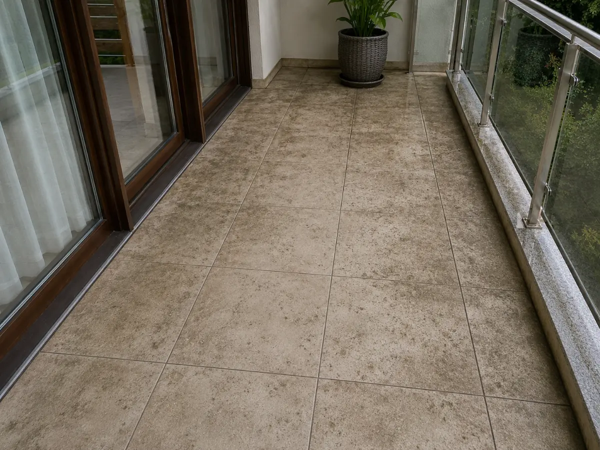 Balkon – płytki przed czyszczeniem